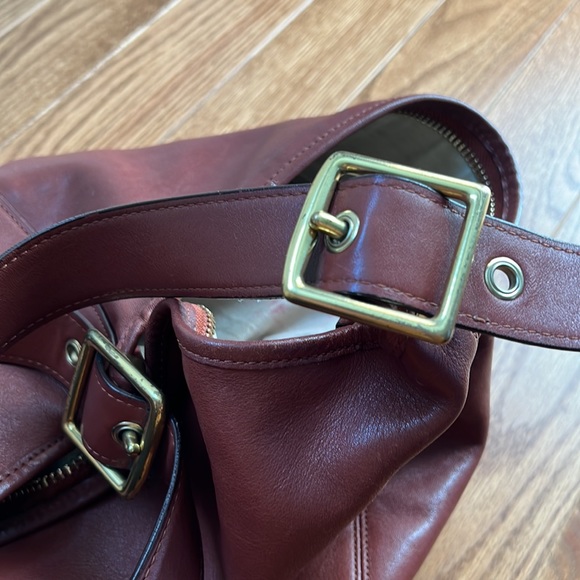 Saddle-color Coach Crossbody Bucket - Picture 10 of 14